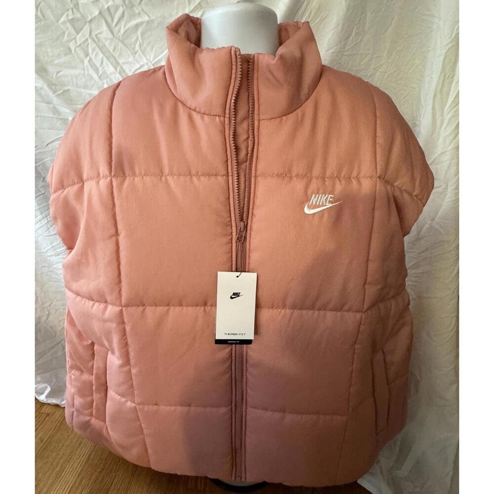 Nike ThermaFit Sportswear Classic Salmon Pink Women's XL Puffer Vest NEW  NWT!!